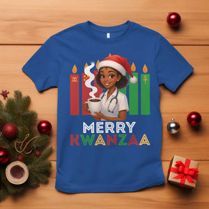 Merry Kwanzaa T Shirt Nurse African American Holiday Celebration Gift TS12 Royal Blue Print Your Wear