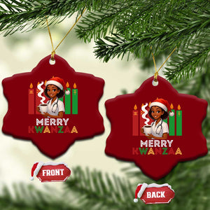 Merry Kwanzaa Ceramic Ornament Nurse African American Holiday Celebration Gift TS12 Print Your Wear