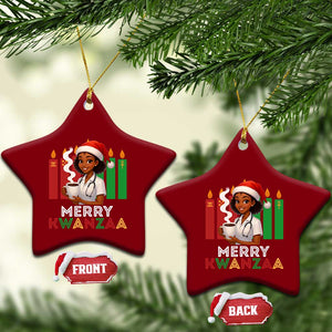 Merry Kwanzaa Ceramic Ornament Nurse African American Holiday Celebration Gift TS12 Print Your Wear