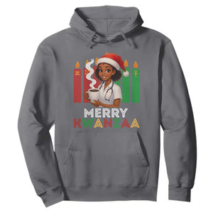 Merry Kwanzaa Hoodie Nurse African American Holiday Celebration Gift TS12 Charcoal Print Your Wear