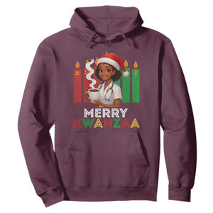 Merry Kwanzaa Hoodie Nurse African American Holiday Celebration Gift TS12 Maroon Print Your Wear