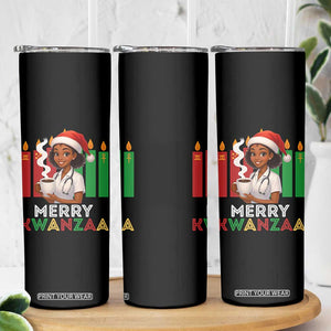 Merry Kwanzaa Skinny Tumbler Nurse African American Holiday Celebration Gift - Print Your Wear