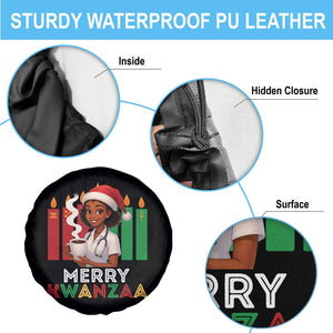 Merry Kwanzaa Spare Tire Cover Nurse African American Holiday Celebration Gift - Print Your Wear