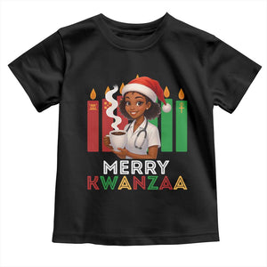 Merry Kwanzaa Toddler T Shirt Nurse African American Holiday Celebration Gift - Print Your Wear