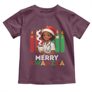 Merry Kwanzaa Toddler T Shirt Nurse African American Holiday Celebration Gift TS12 Maroon Print Your Wear
