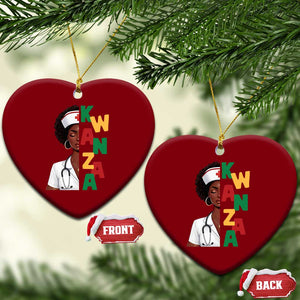 African American Nurse Ceramic Ornament Joyful Kwanzaa Celebration Gift - Print Your Wear