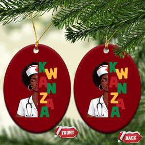 African American Nurse Ceramic Ornament Joyful Kwanzaa Celebration Gift - Print Your Wear
