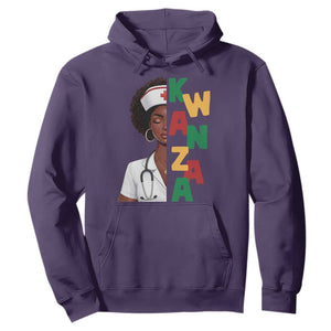 African American Nurse Hoodie Joyful Kwanzaa Celebration Gift TS12 Purple Print Your Wear