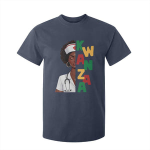 African American Nurse T Shirt For Kid Joyful Kwanzaa Celebration Gift TS12 Navy Print Your Wear