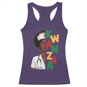 African American Nurse Racerback Tank Top Joyful Kwanzaa Celebration Gift TS12 Purple Print Your Wear