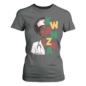 African American Nurse T Shirt For Women Joyful Kwanzaa Celebration Gift TS12 Dark Heather Print Your Wear
