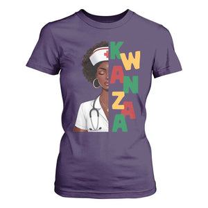 African American Nurse T Shirt For Women Joyful Kwanzaa Celebration Gift TS12 Purple Print Your Wear