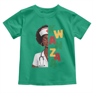 African American Nurse Toddler T Shirt Joyful Kwanzaa Celebration Gift TS12 Irish Green Print Your Wear