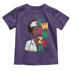 African American Nurse Toddler T Shirt Joyful Kwanzaa Celebration Gift TS12 Purple Print Your Wear