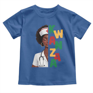 African American Nurse Toddler T Shirt Joyful Kwanzaa Celebration Gift TS12 Royal Blue Print Your Wear