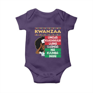 7 Principles Of Kwanzaa Baby Onesie Nurse Pride African American Heritage Gift TS12 Purple Print Your Wear