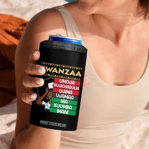 7 Principles Of Kwanzaa 4 in 1 Can Cooler Tumbler Nurse Pride African American Heritage Gift TS12 Print Your Wear