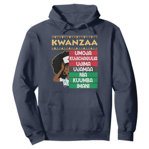 7 Principles Of Kwanzaa Hoodie Nurse Pride African American Heritage Gift TS12 Navy Print Your Wear