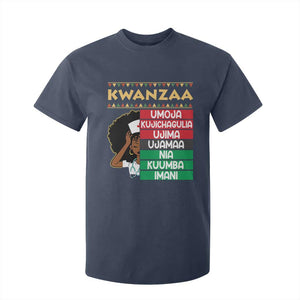 7 Principles Of Kwanzaa T Shirt For Kid Nurse Pride African American Heritage Gift TS12 Navy Print Your Wear