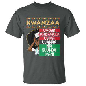 7 Principles Of Kwanzaa T Shirt Nurse Pride African American Heritage Gift TS12 Dark Heather Print Your Wear