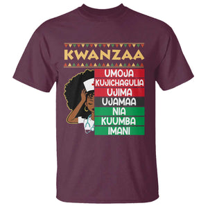 7 Principles Of Kwanzaa T Shirt Nurse Pride African American Heritage Gift TS12 Maroon Print Your Wear