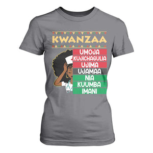 7 Principles Of Kwanzaa T Shirt For Women Nurse Pride African American Heritage Gift TS12 Charcoal Print Your Wear
