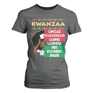 7 Principles Of Kwanzaa T Shirt For Women Nurse Pride African American Heritage Gift TS12 Dark Heather Print Your Wear