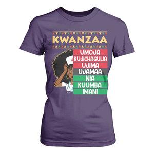 7 Principles Of Kwanzaa T Shirt For Women Nurse Pride African American Heritage Gift TS12 Purple Print Your Wear