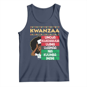 7 Principles Of Kwanzaa Tank Top Nurse Pride African American Heritage Gift TS12 Navy Print Your Wear