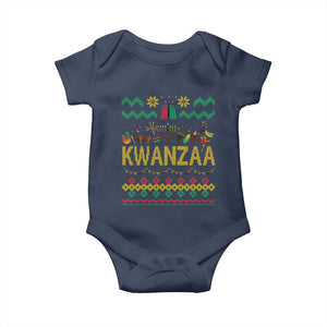 Funny Kwanzaa Celebration Ugly Sweater Baby Onesie African Heritage Holiday Gift TS12 Navy Print Your Wear