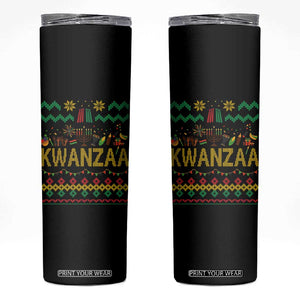 Funny Kwanzaa Celebration Ugly Sweater Skinny Tumbler African Heritage Holiday Gift TS12 Black Print Your Wear