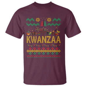 Funny Kwanzaa Celebration Ugly Sweater T Shirt African Heritage Holiday Gift TS12 Maroon Print Your Wear