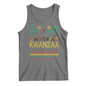 Funny Kwanzaa Celebration Ugly Sweater Tank Top African Heritage Holiday Gift TS12 Black Heather Print Your Wear