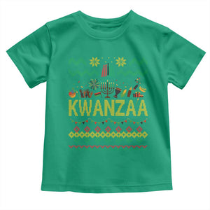 Funny Kwanzaa Celebration Ugly Sweater Toddler T Shirt African Heritage Holiday Gift TS12 Irish Green Print Your Wear