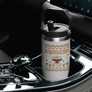 Funny Kwanzaa Is Lit Flip Straw Tumbler Ugly Sweater African Heritage Holiday Gift TS12 Print Your Wear