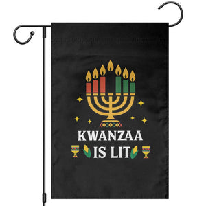 Kwanzaa Is Lit Garden Flag Funny African American Holiday Gift TS12 Black Print Your Wear