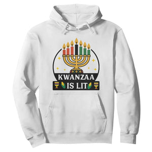 Kwanzaa Is Lit Hoodie Funny African American Holiday Gift TS12 White Print Your Wear