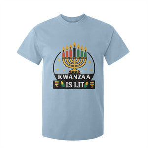 Kwanzaa Is Lit T Shirt For Kid Funny African American Holiday Gift TS12 Light Blue Print Your Wear