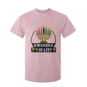 Kwanzaa Is Lit T Shirt For Kid Funny African American Holiday Gift TS12 Light Pink Print Your Wear