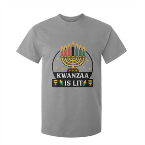 Kwanzaa Is Lit T Shirt For Kid Funny African American Holiday Gift TS12 Sport Gray Print Your Wear