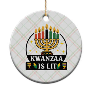 Kwanzaa Is Lit Ceramic Ornament Funny African American Holiday Gift TS12 1pc Christmas Plaid Print Your Wear