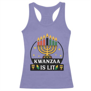 Kwanzaa Is Lit Racerback Tank Top Funny African American Holiday Gift TS12 Violet Print Your Wear