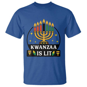 Kwanzaa Is Lit T Shirt Funny African American Holiday Gift TS12 Royal Blue Print Your Wear