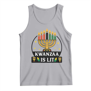 Kwanzaa Is Lit Tank Top Funny African American Holiday Gift TS12 Athletic Heather Print Your Wear