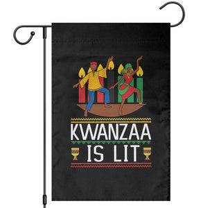 Funny Kwanzaa Is Lit Garden Flag Festival Of Lights African Heritage Gift TS12 Black Print Your Wear