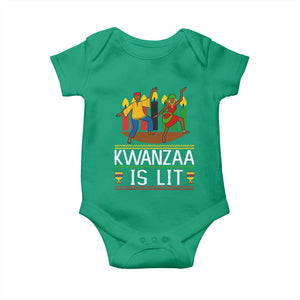 Funny Kwanzaa Is Lit Baby Onesie Festival Of Lights African Heritage Gift TS12 Irish Green Print Your Wear