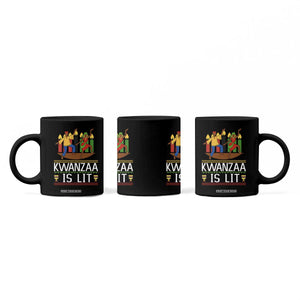 Funny Kwanzaa Is Lit Coffee Mug Festival Of Lights African Heritage Gift TS12 Print Your Wear