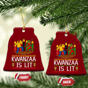 Funny Kwanzaa Is Lit Ceramic Ornament Festival Of Lights African Heritage Gift TS12 Print Your Wear