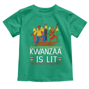Funny Kwanzaa Is Lit Toddler T Shirt Festival Of Lights African Heritage Gift TS12 Irish Green Print Your Wear