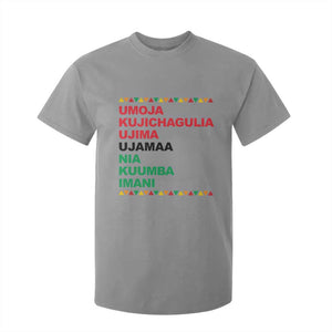 7 Principles Of Kwanzaa T Shirt For Kid African American Holiday Gift TS12 Sport Gray Print Your Wear